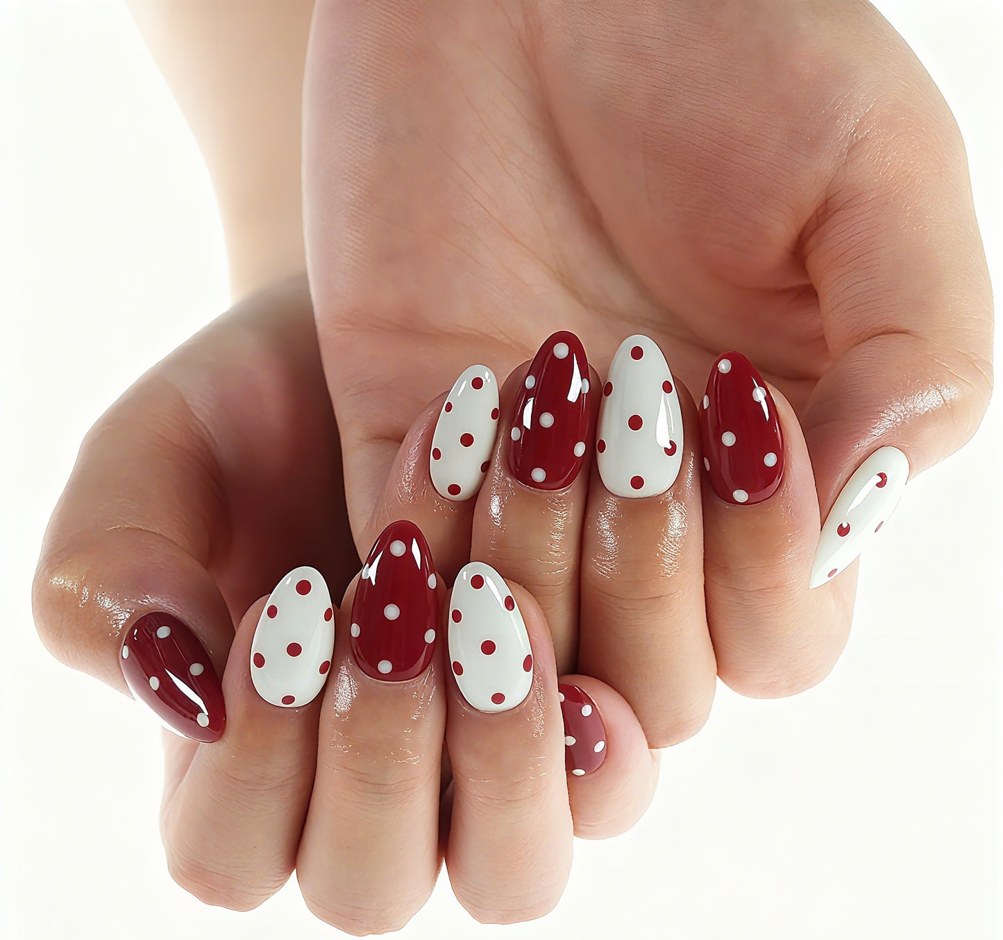 Naivelle Press On Nails Short Red-Daily-S134