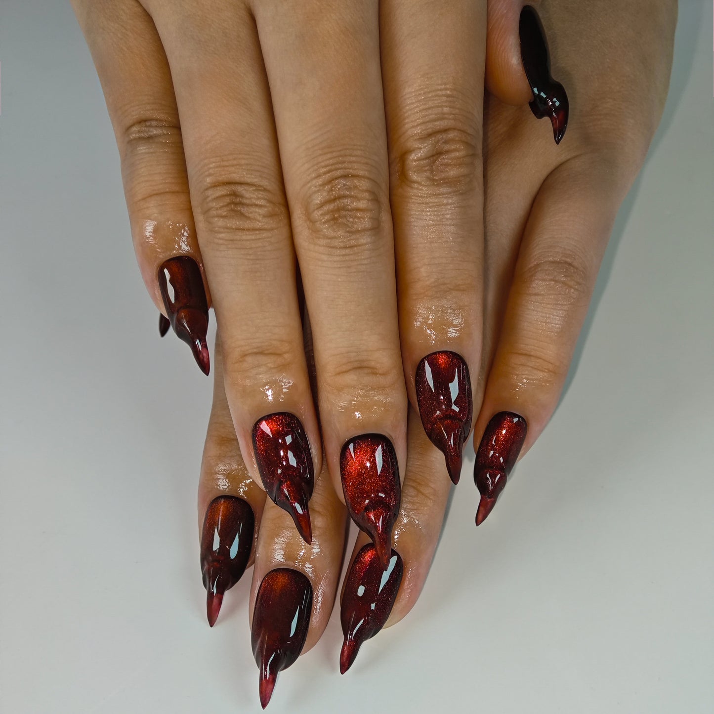 Naivelle Press On Nails Short Red-Halloween-S108