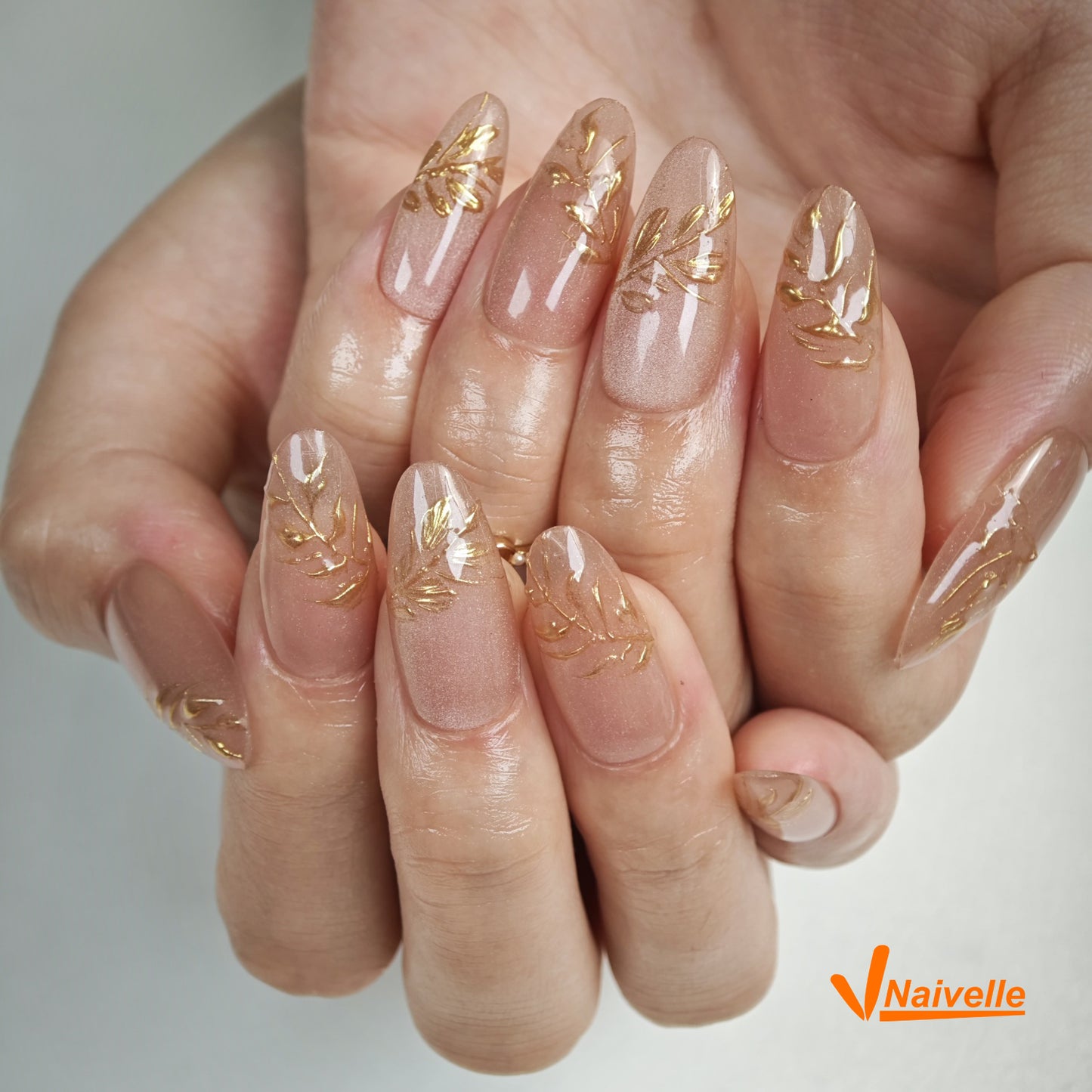 Naivelle Press On Nails Middle Gold-Daily-C8