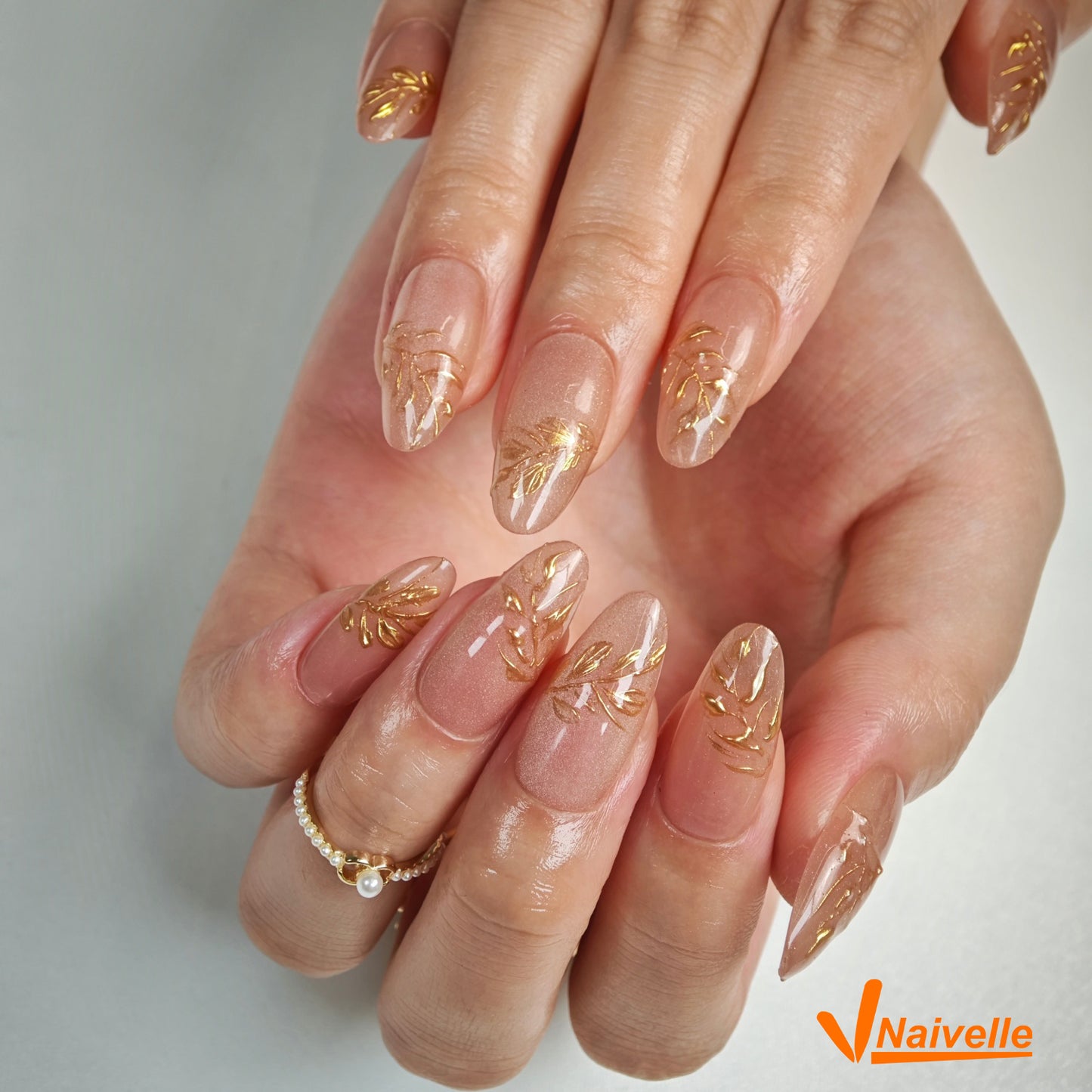 Naivelle Press On Nails Middle Gold-Daily-C8