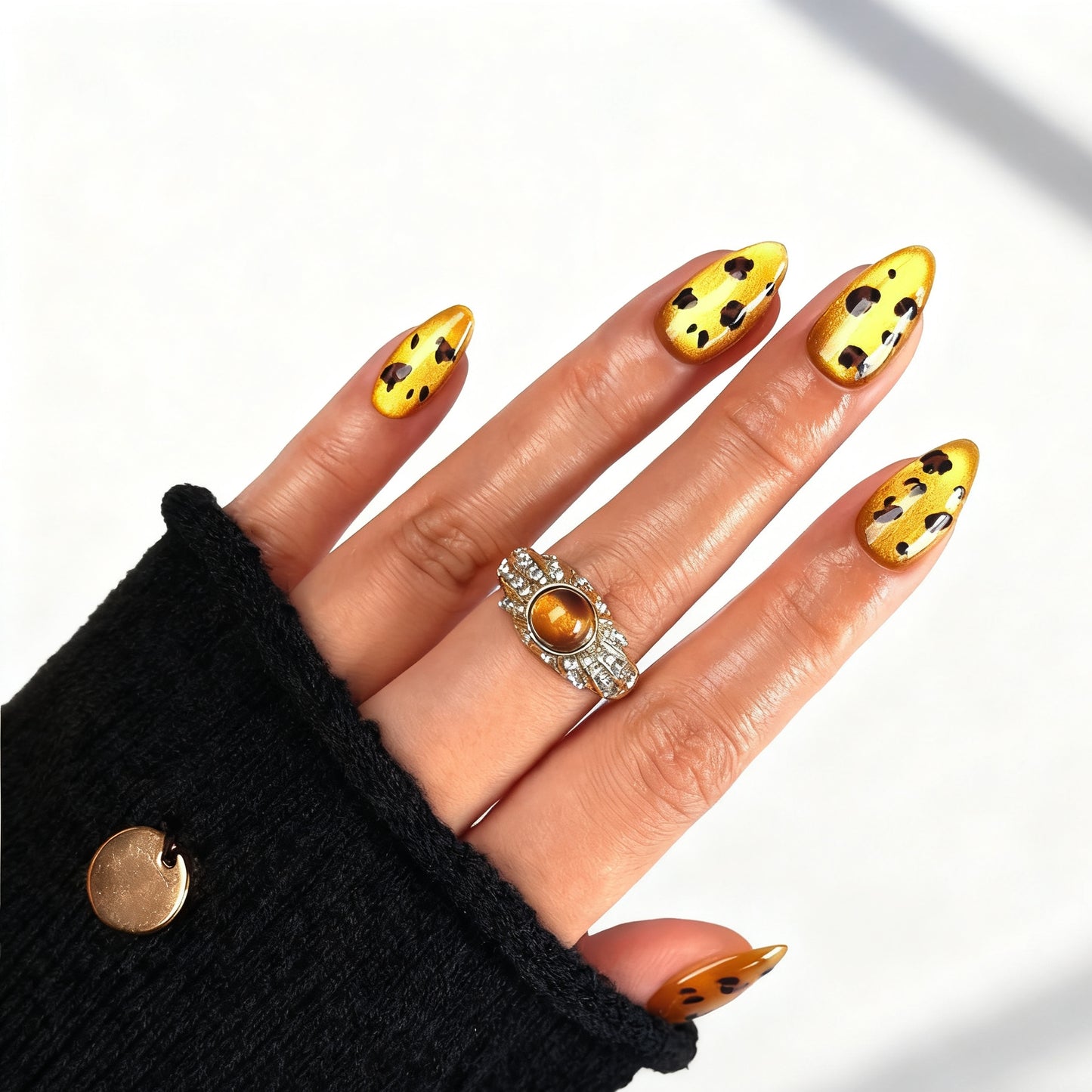 Naivelle Press On Nails Short Yellow-Daily-S121