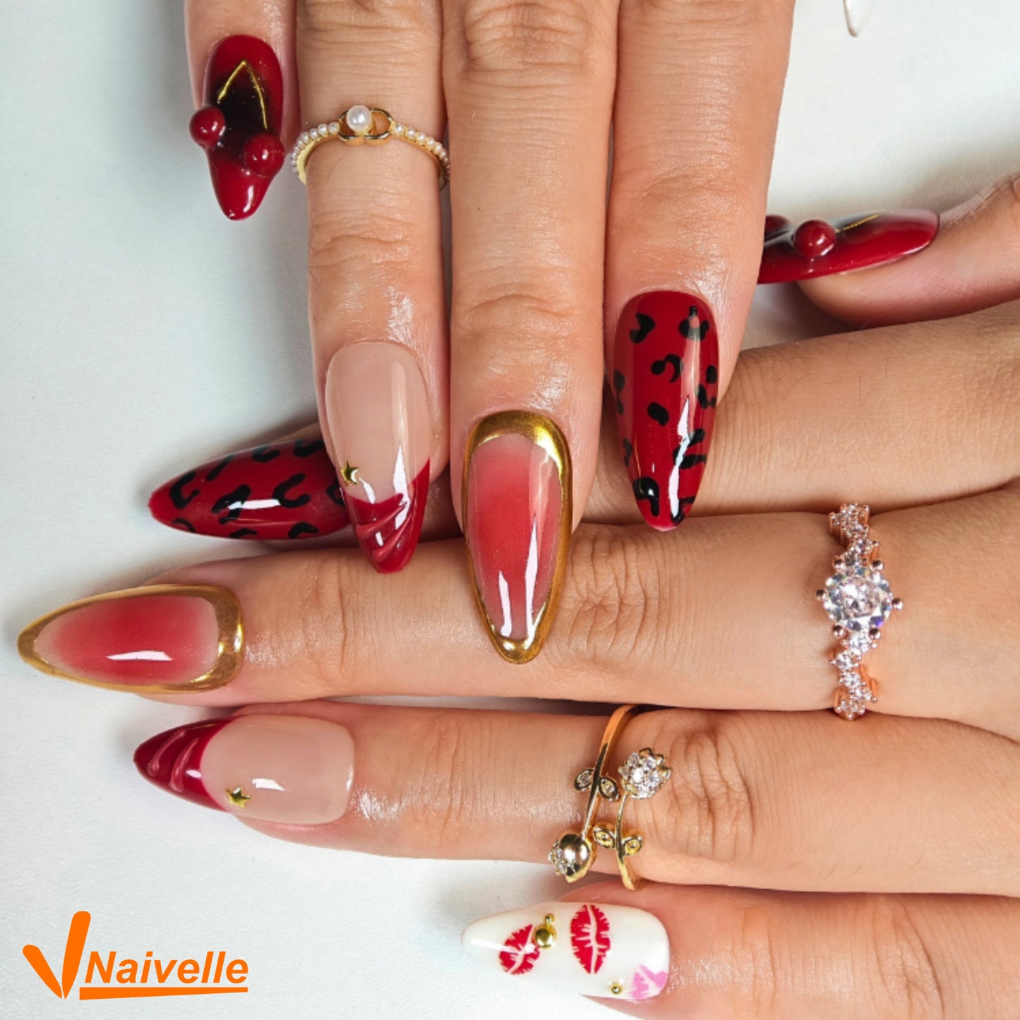 Naivelle Press On Nails Middle Brown-Party-C12