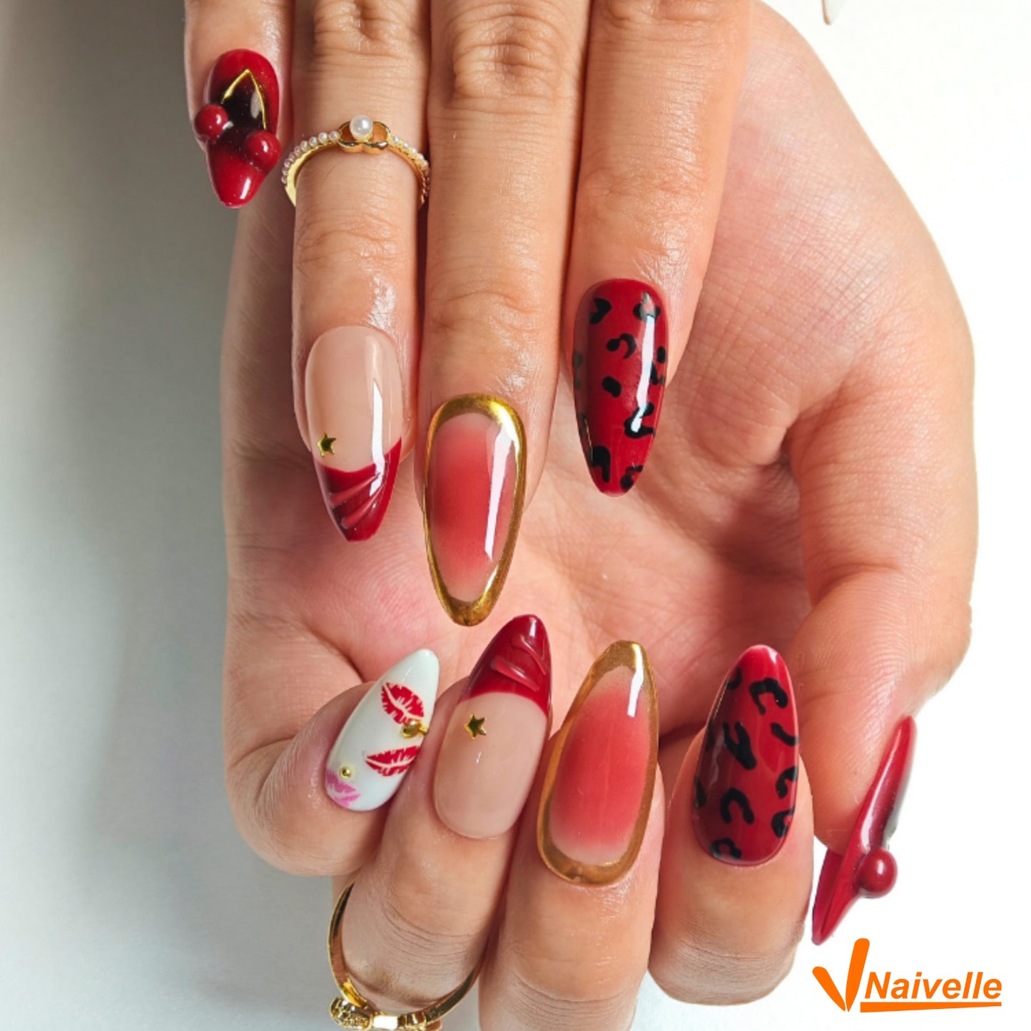 Naivelle Press On Nails Middle Brown-Party-C12
