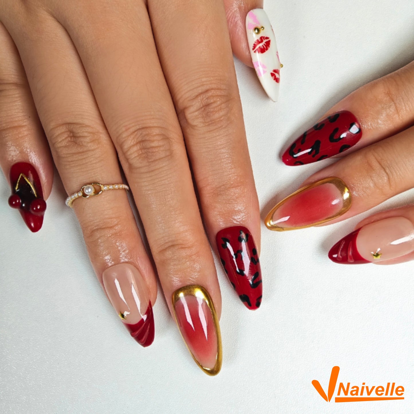 Naivelle Press On Nails Middle Brown-Party-C12