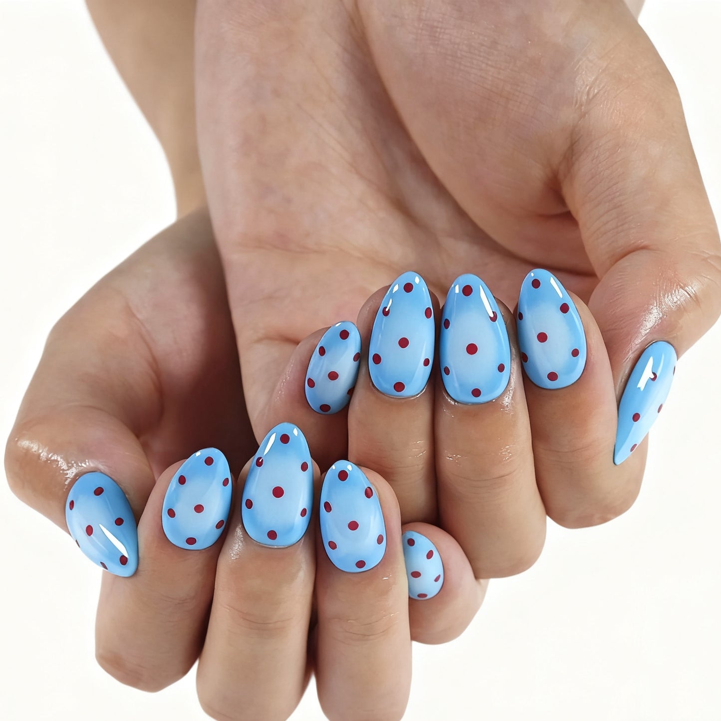 Naivelle Press On Nails Short Blue-Daily-S130