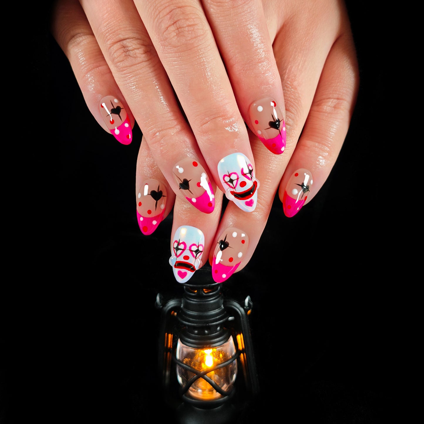 Naivelle Press On Nails Middle Pink-Halloween-S89