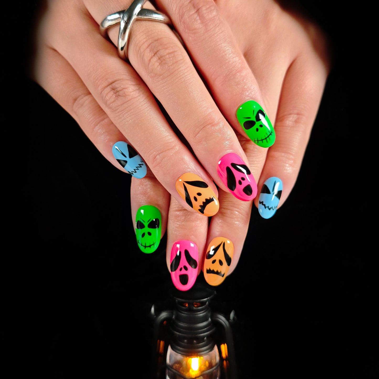 Naivelle Press On Nails Short Macarons-Halloween-S91