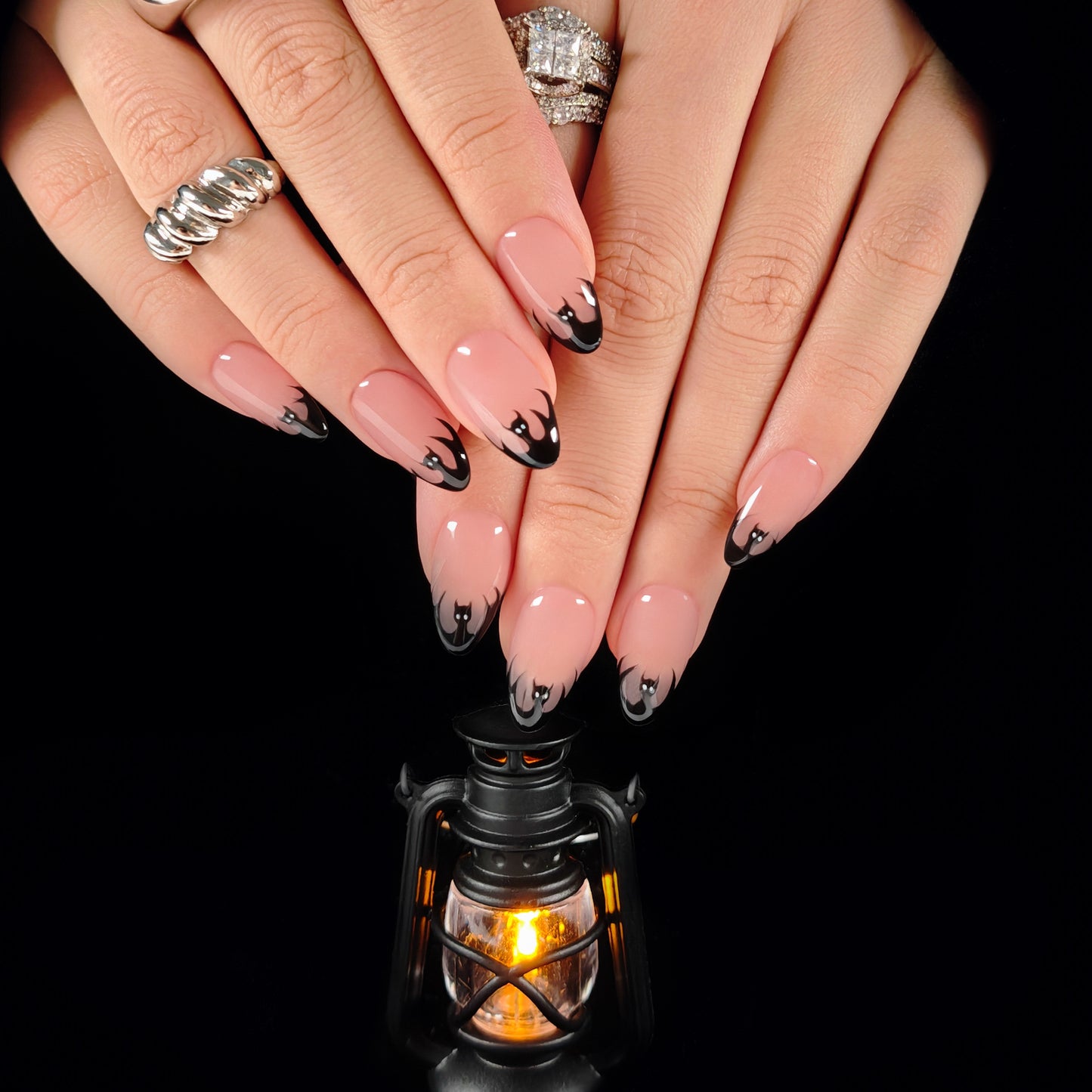 Naivelle Press On Nails Middle Pink-Halloween-S98