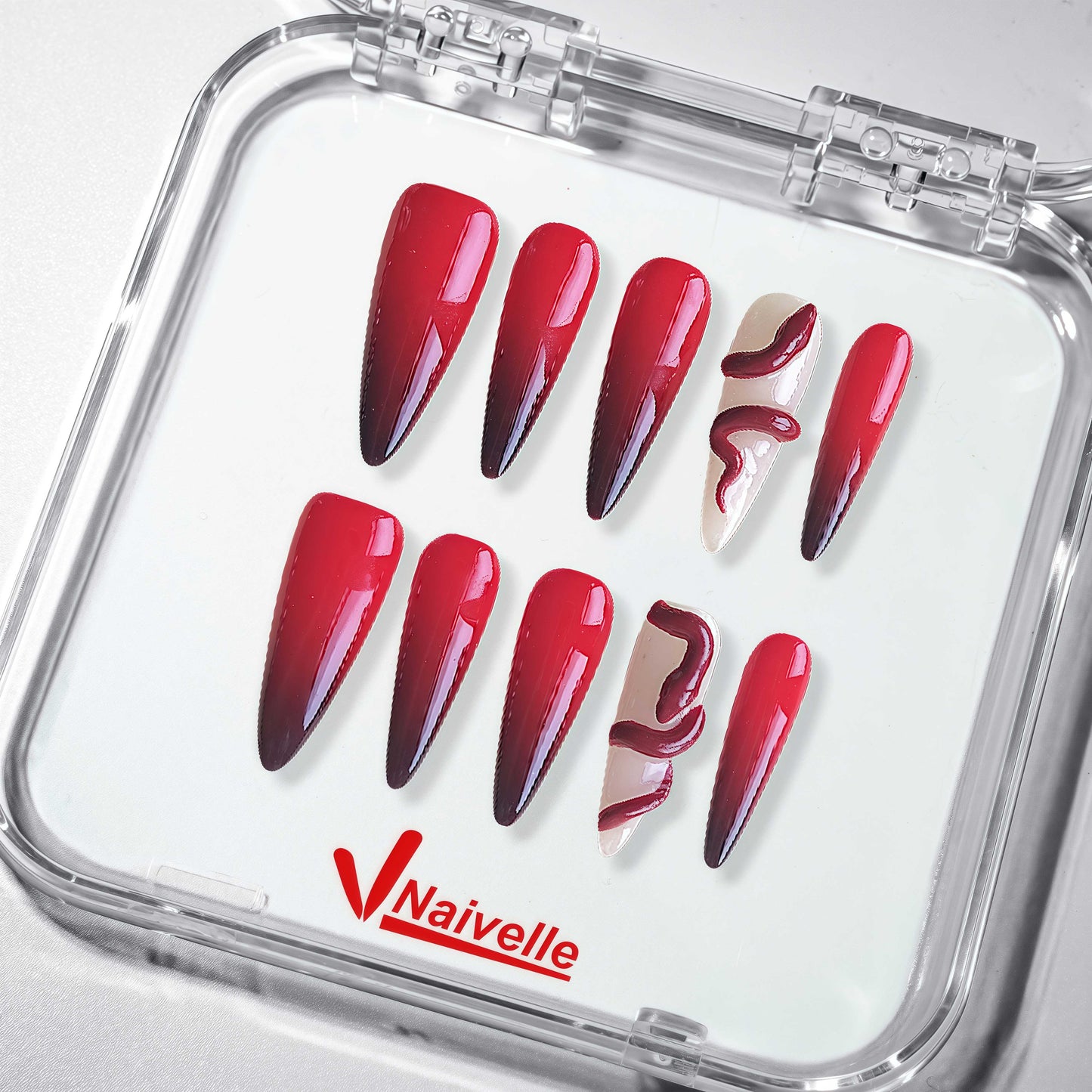 NaivellePressOnNailsLongRed-Party-C15