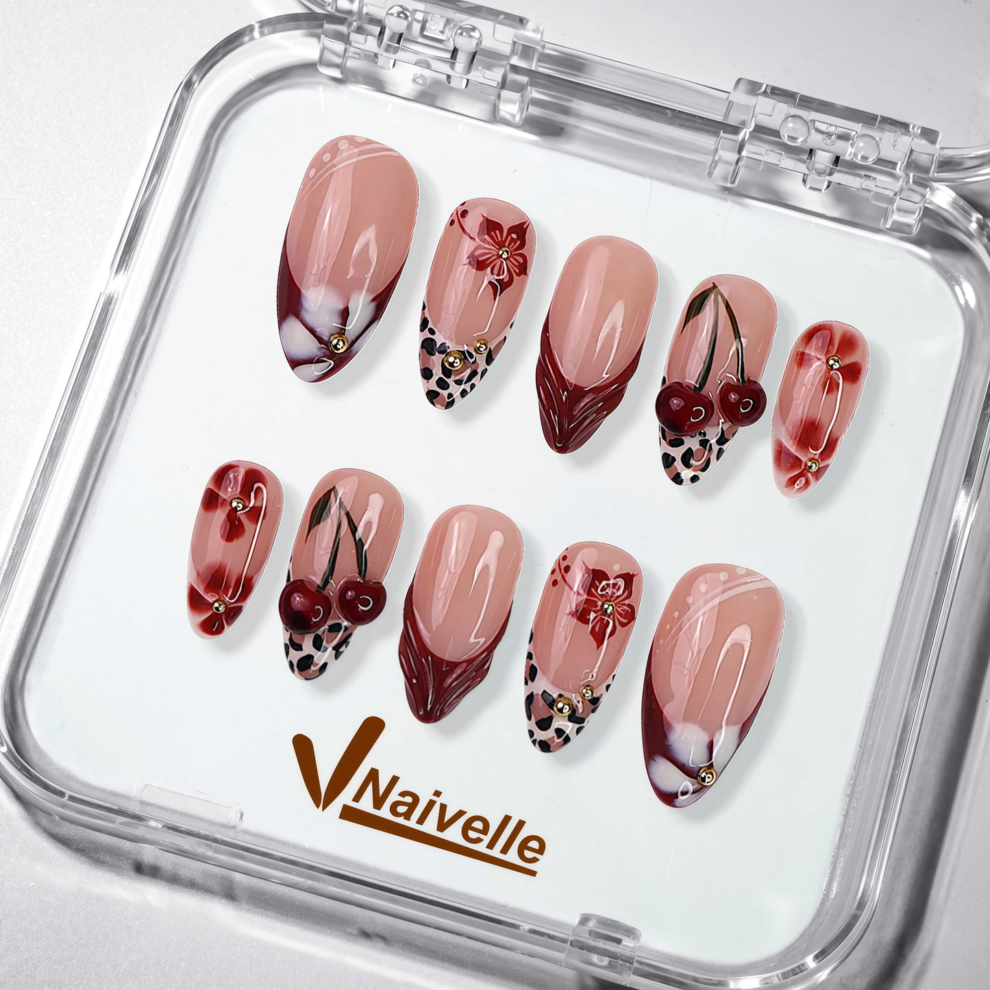 NaivellePressOnNailsLongRed-Party-S14