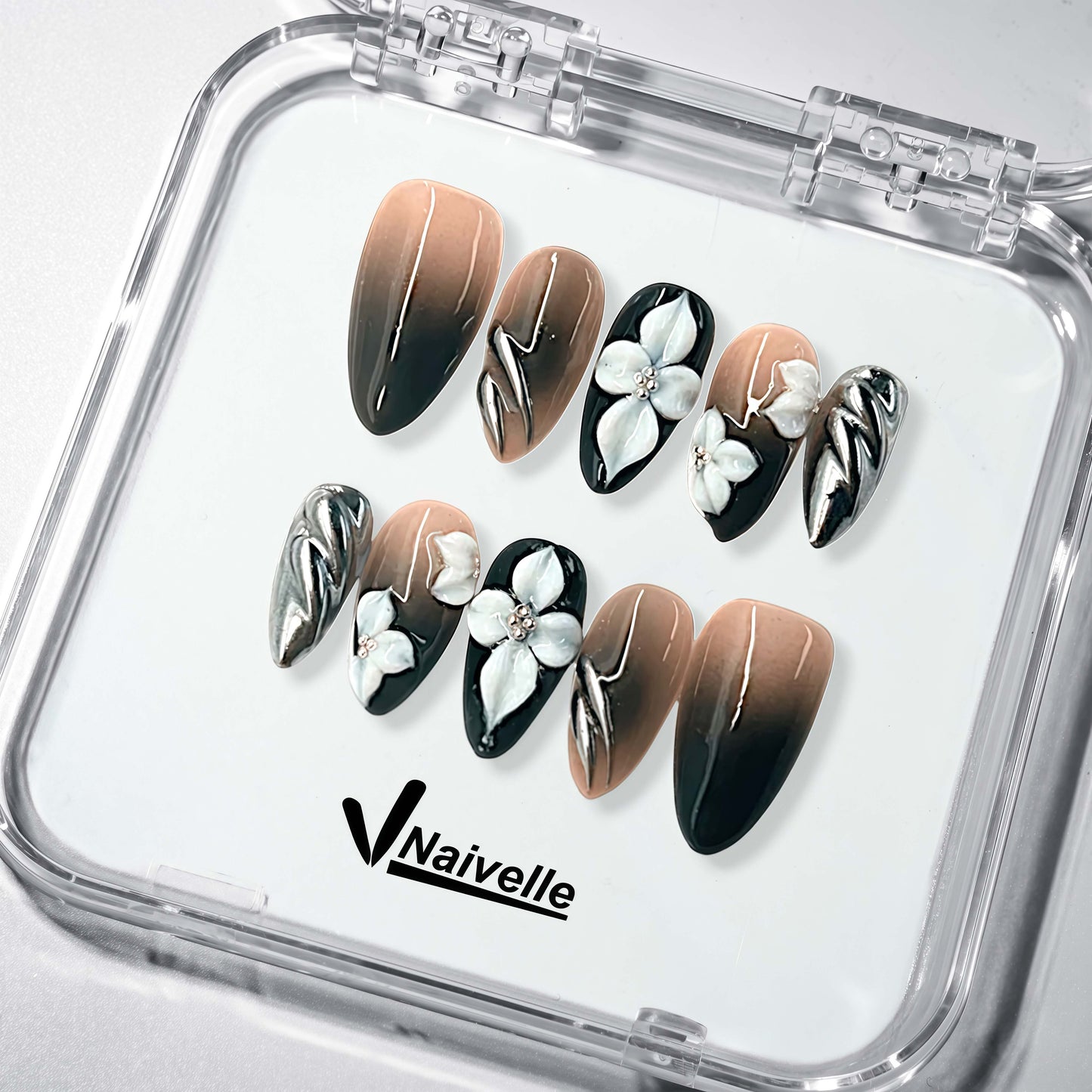 NaivellePressOnNailsMiddleBlack-Party-S63