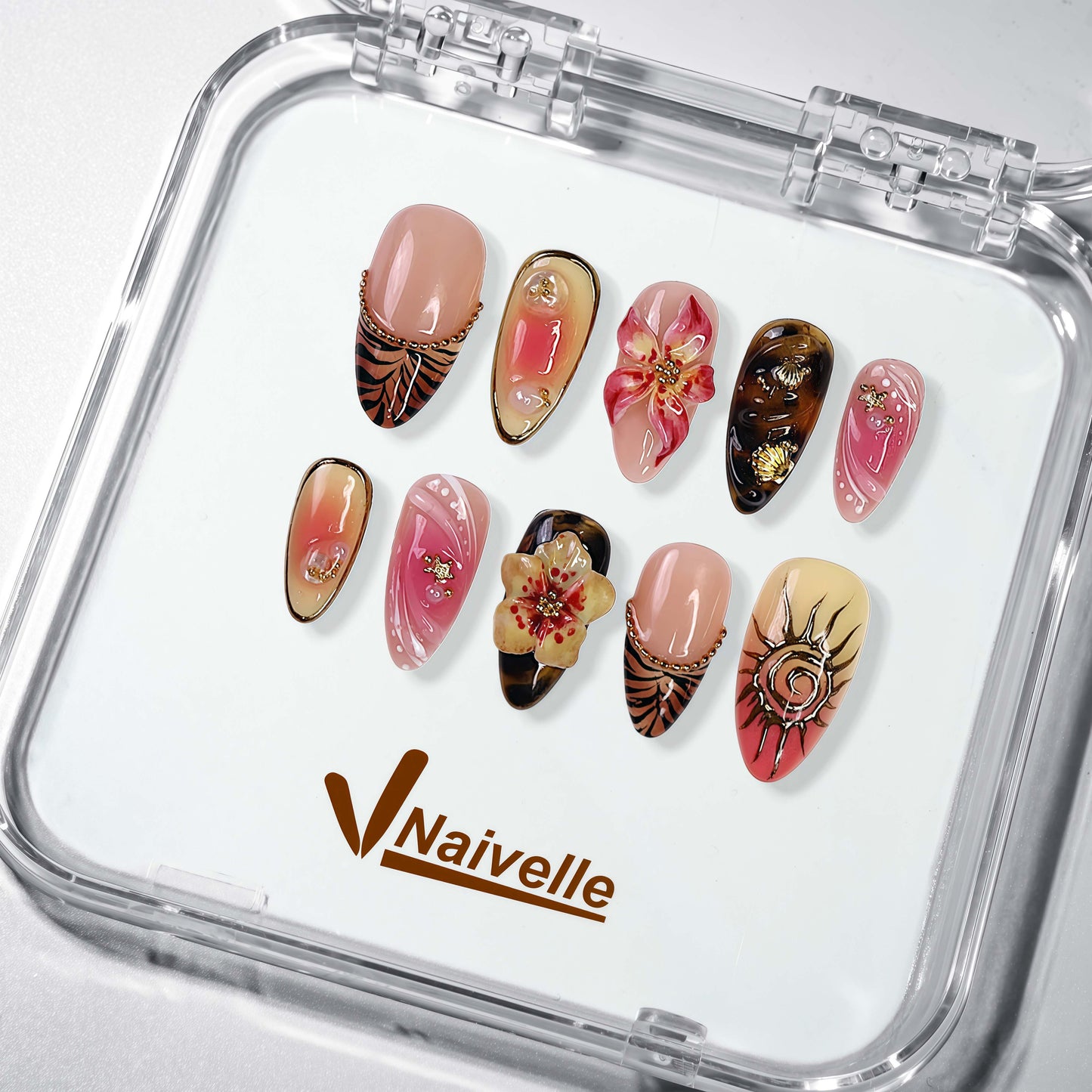 NaivellePressOnNailsMiddleColor-Party-S40