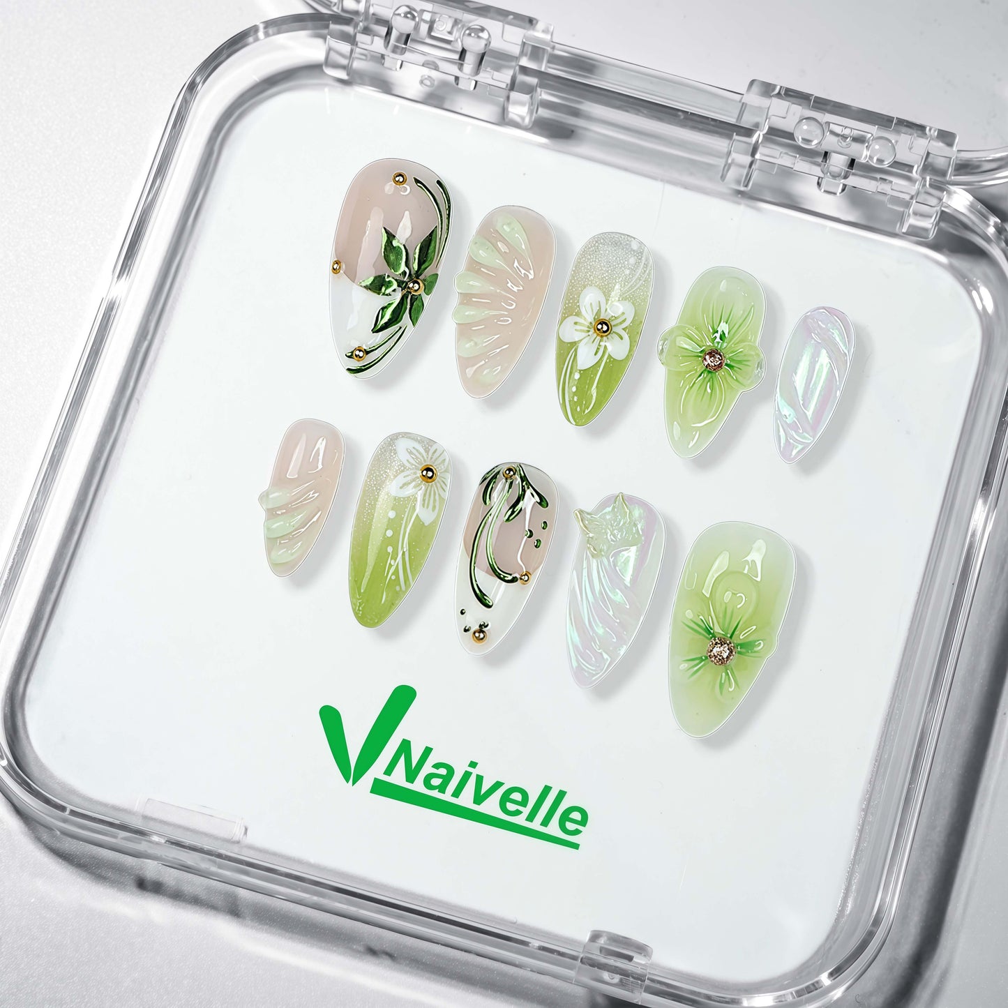 NaivellePressOnNailsMiddleGreen-Wedding-S41