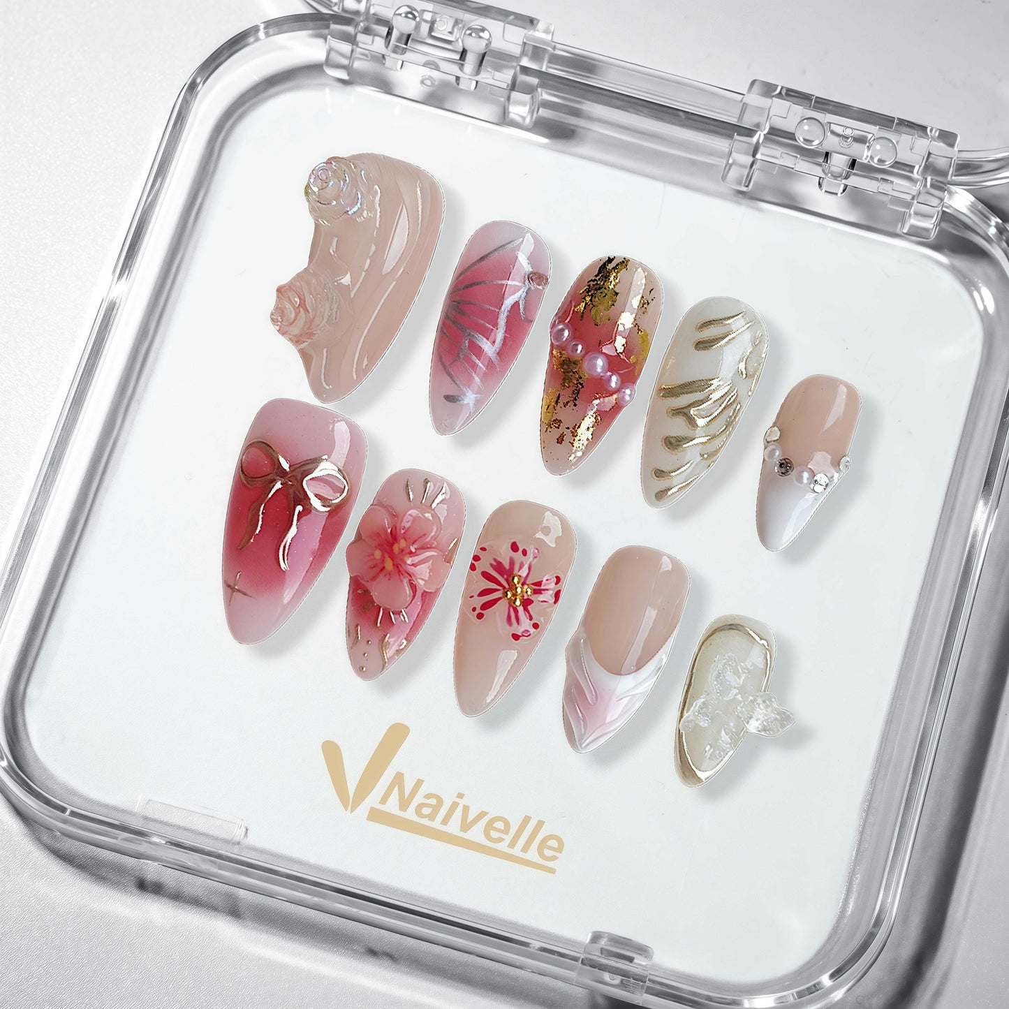 NaivellePressOnNailsMiddlePink-Party-C13