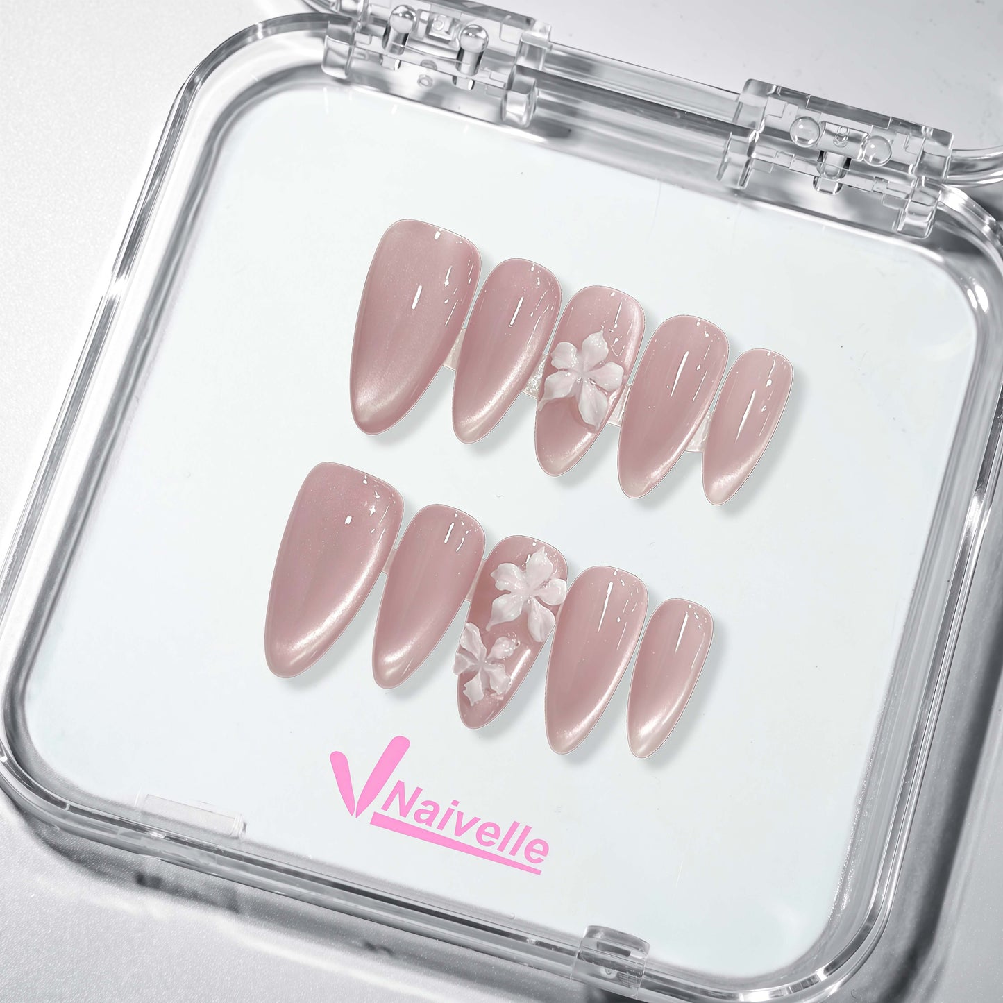 Naivelle Press On Nails Middle Pink-Party-S148