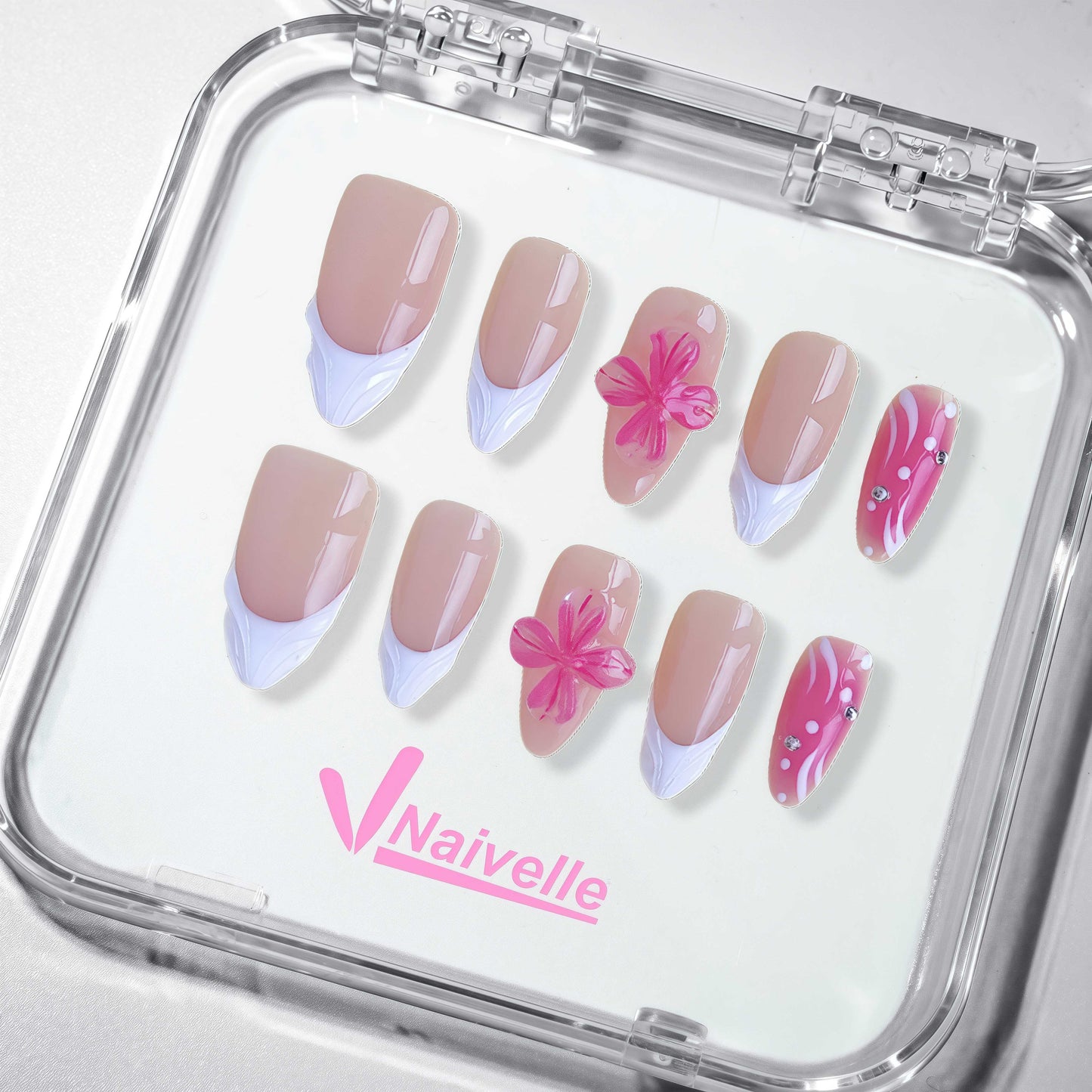 NaivellePressOnNailsMiddlePink-Wedding-C6