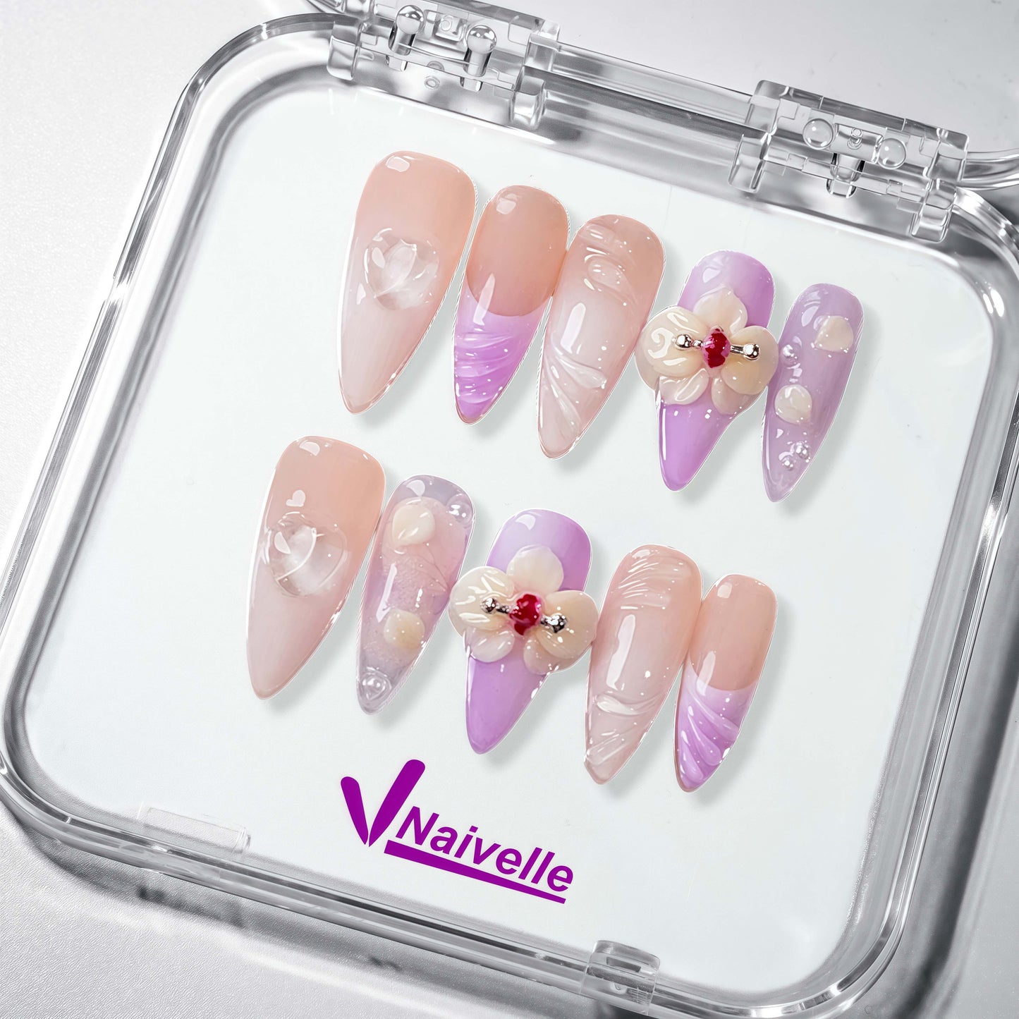 NaivellePressOnNailsMiddlePink-Wedding-S31