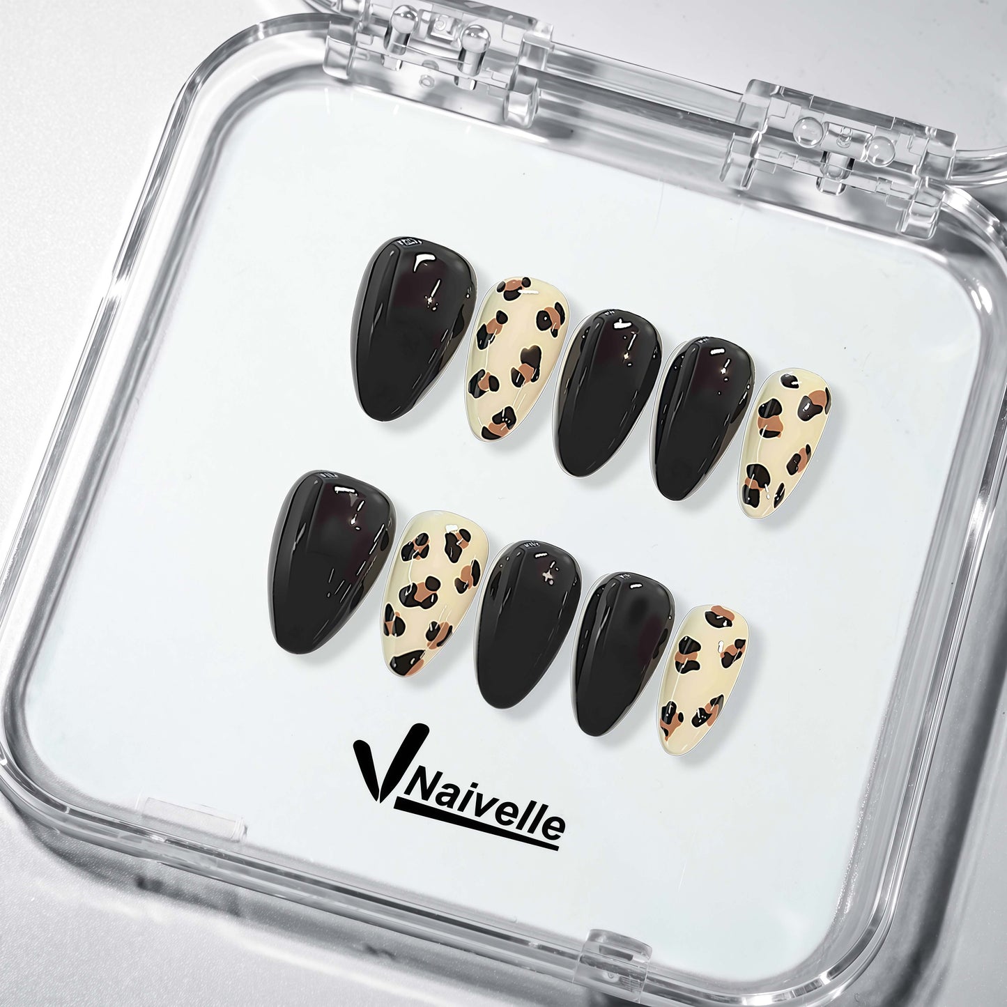 Naivelle Press On Nails Short Black-Daily-S129