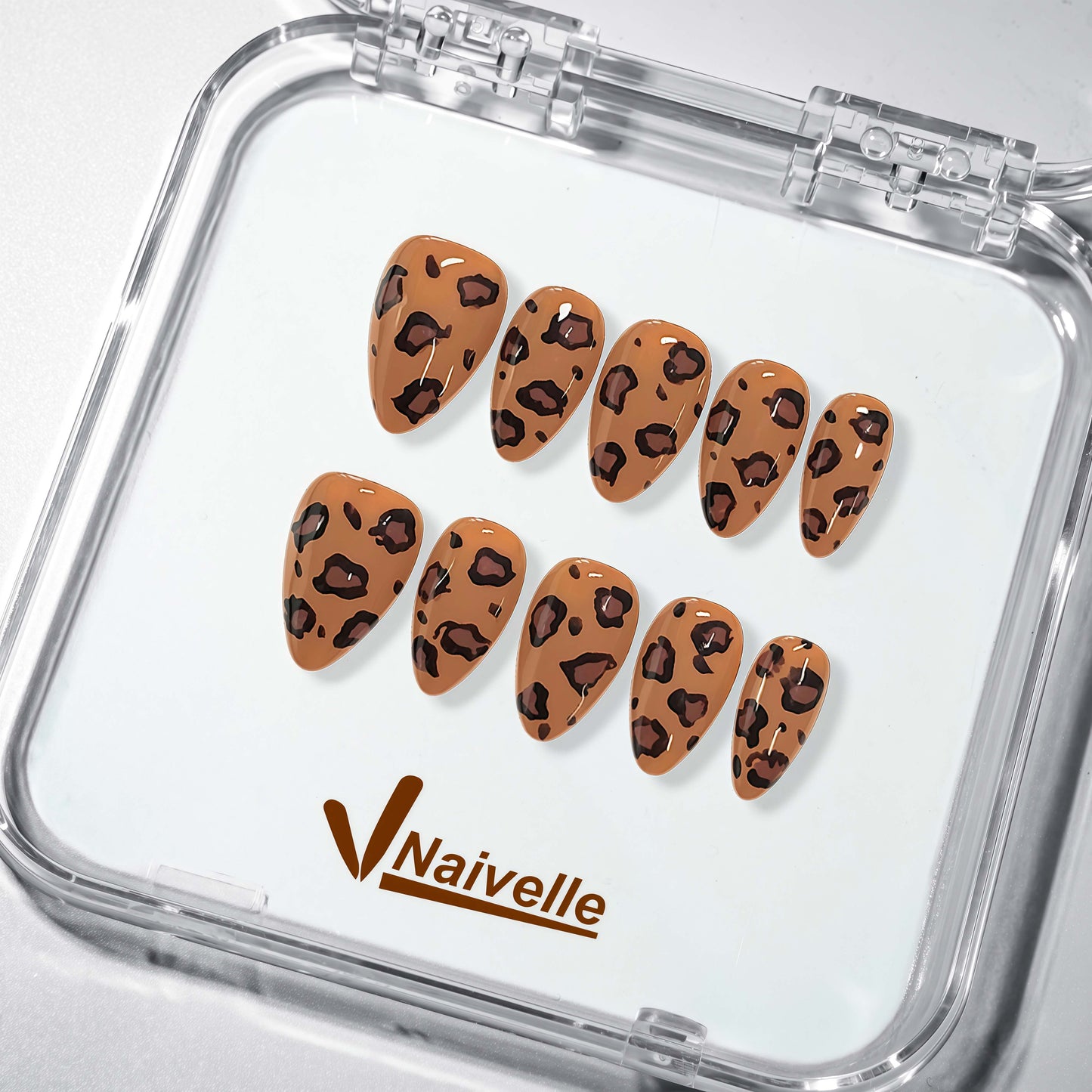 Naivelle Press On Nails Short Brown-Daily-S128