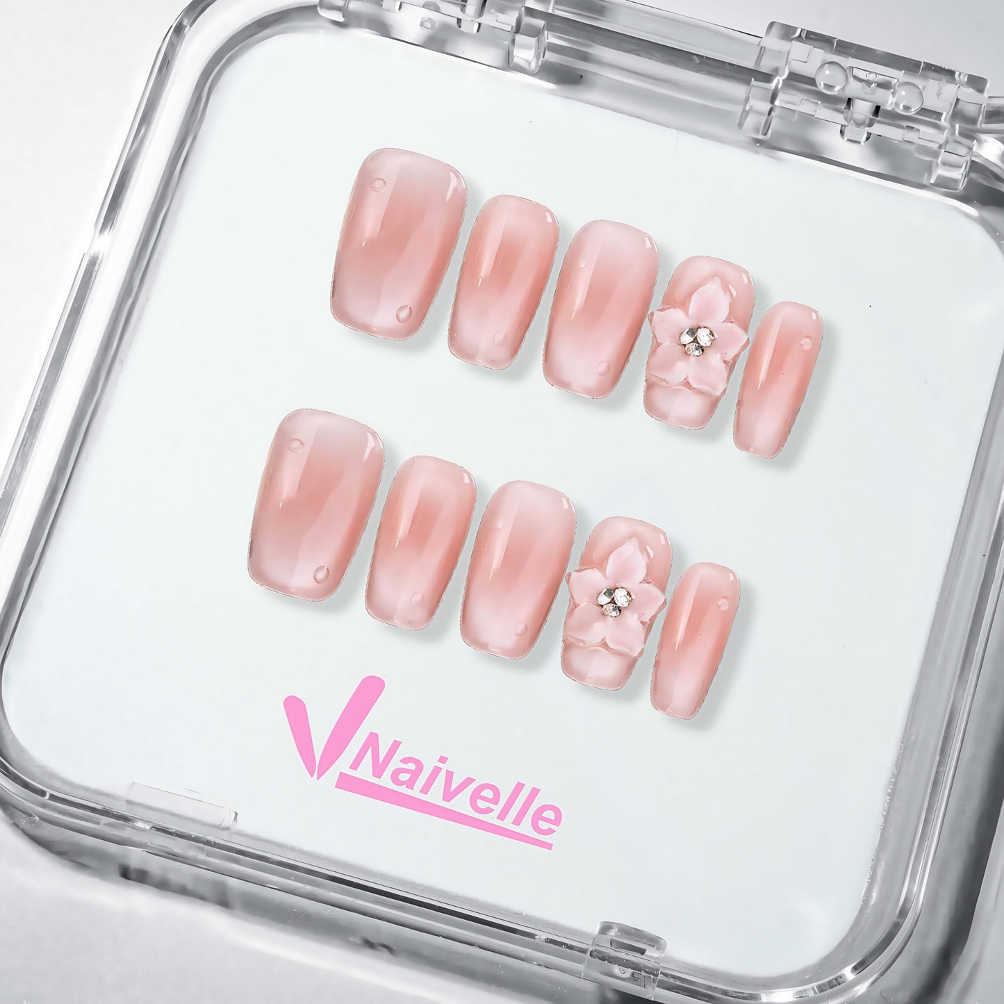 NaivellePressOnNailsShortPink-Work-S52