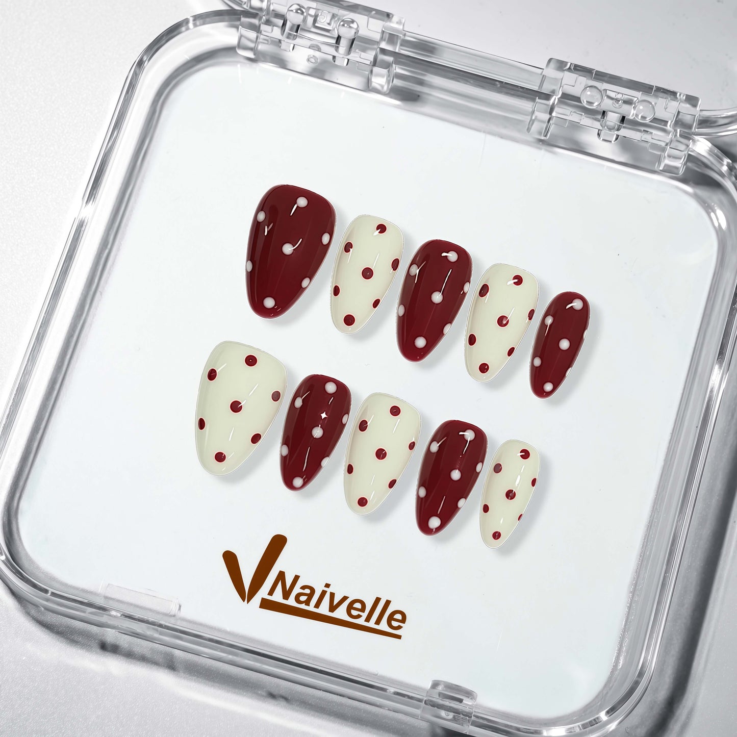 Naivelle Press On Nails Short Red-Daily-S134