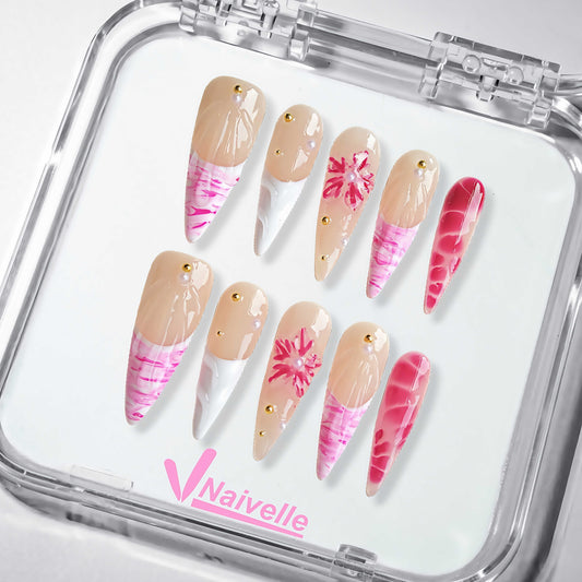 Naivelle_Press_On_Nails_Long_Pink-Wedding-C18