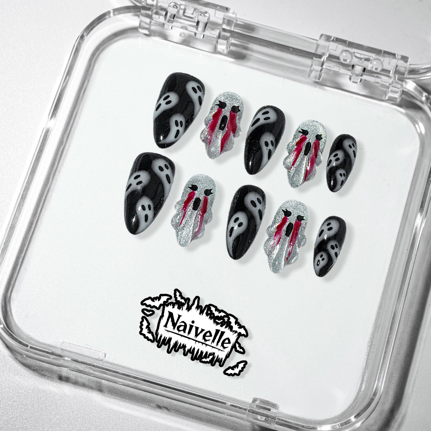 Naivelle_Press_On_Nails_Middle_Silver-Halloween-S116