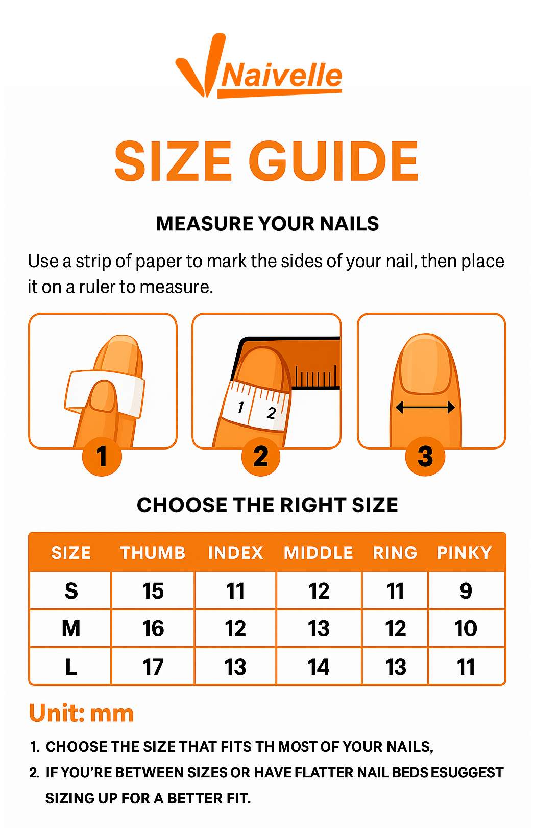 Naivelle size_Guide