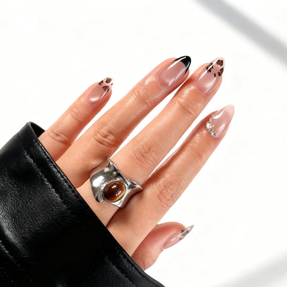Naivelle Press On Nails Short Pink-Polka Dots-S120