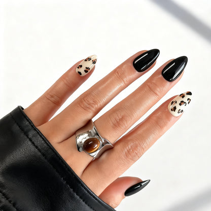 Naivelle Press On Nails Short Black-Daily-S129