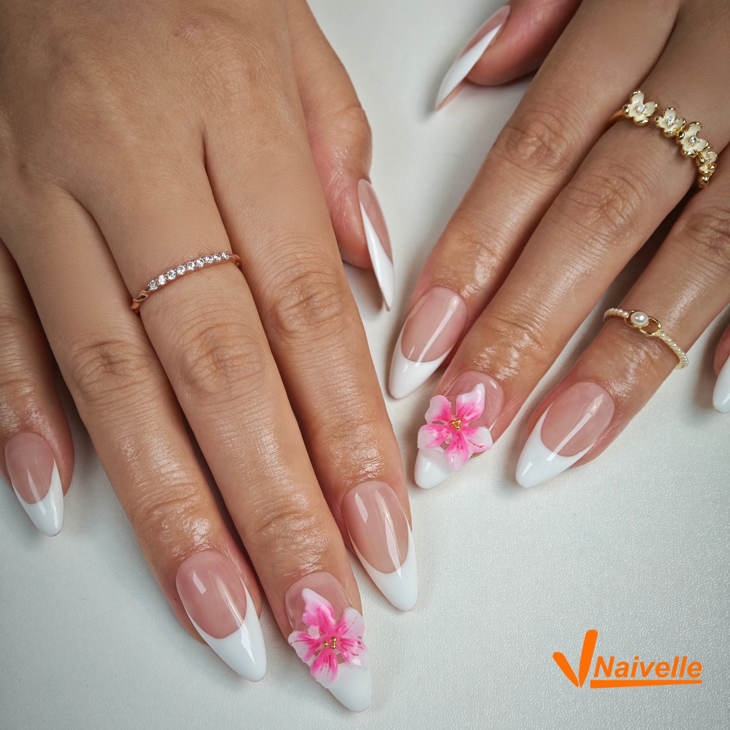 Naivelle Press On Nails Middle Pink-Wedding-C1