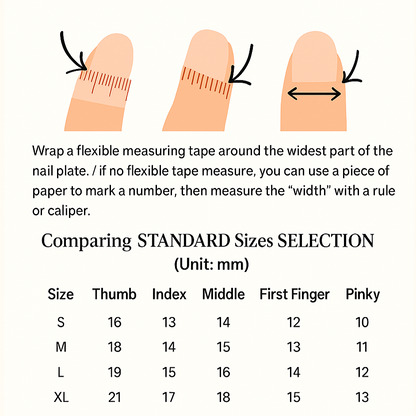 Naivelle Press On Nails Middle Multicolor-3Dnails-S1