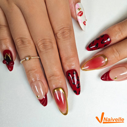Naivelle Press On Nails Middle Brown-Party-C12