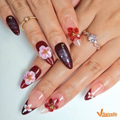 Naivelle Press On Nails Middle Red-Party-C20