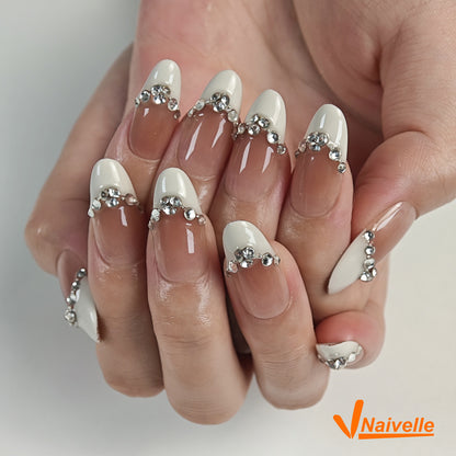 Naivelle Press On Nails Short Pink-Wedding-C29