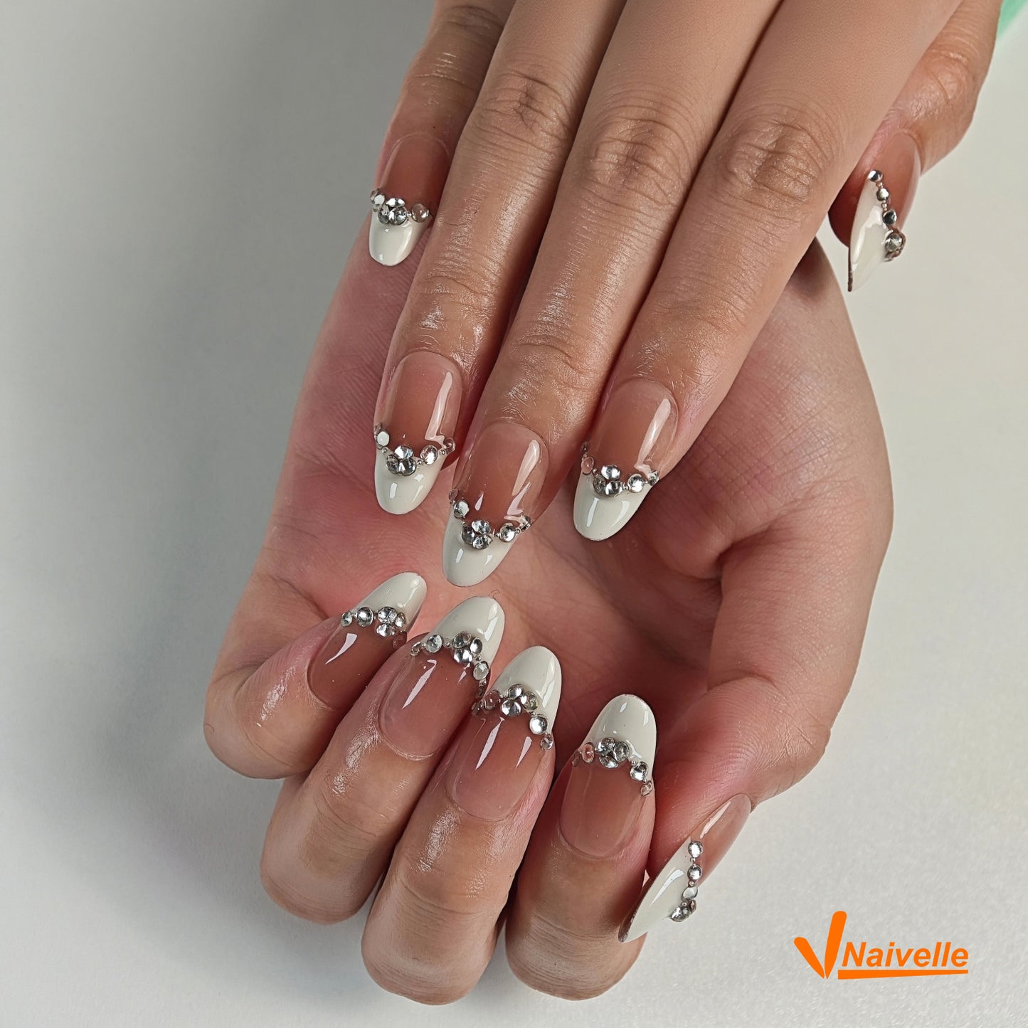 Naivelle Press On Nails Short Pink-Wedding-C29