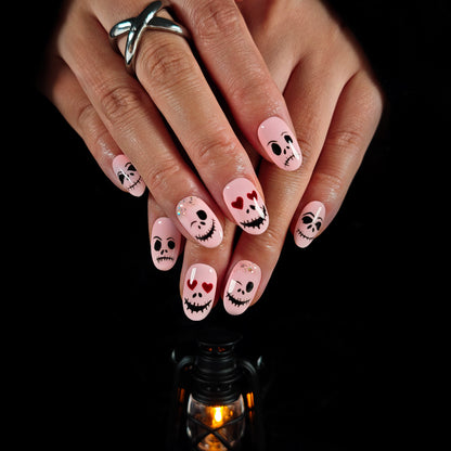 Naivelle Press On Nails Short Pink-Halloween-S90