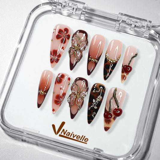 NaivellePressOnNailsLongGold-Autumn-S13