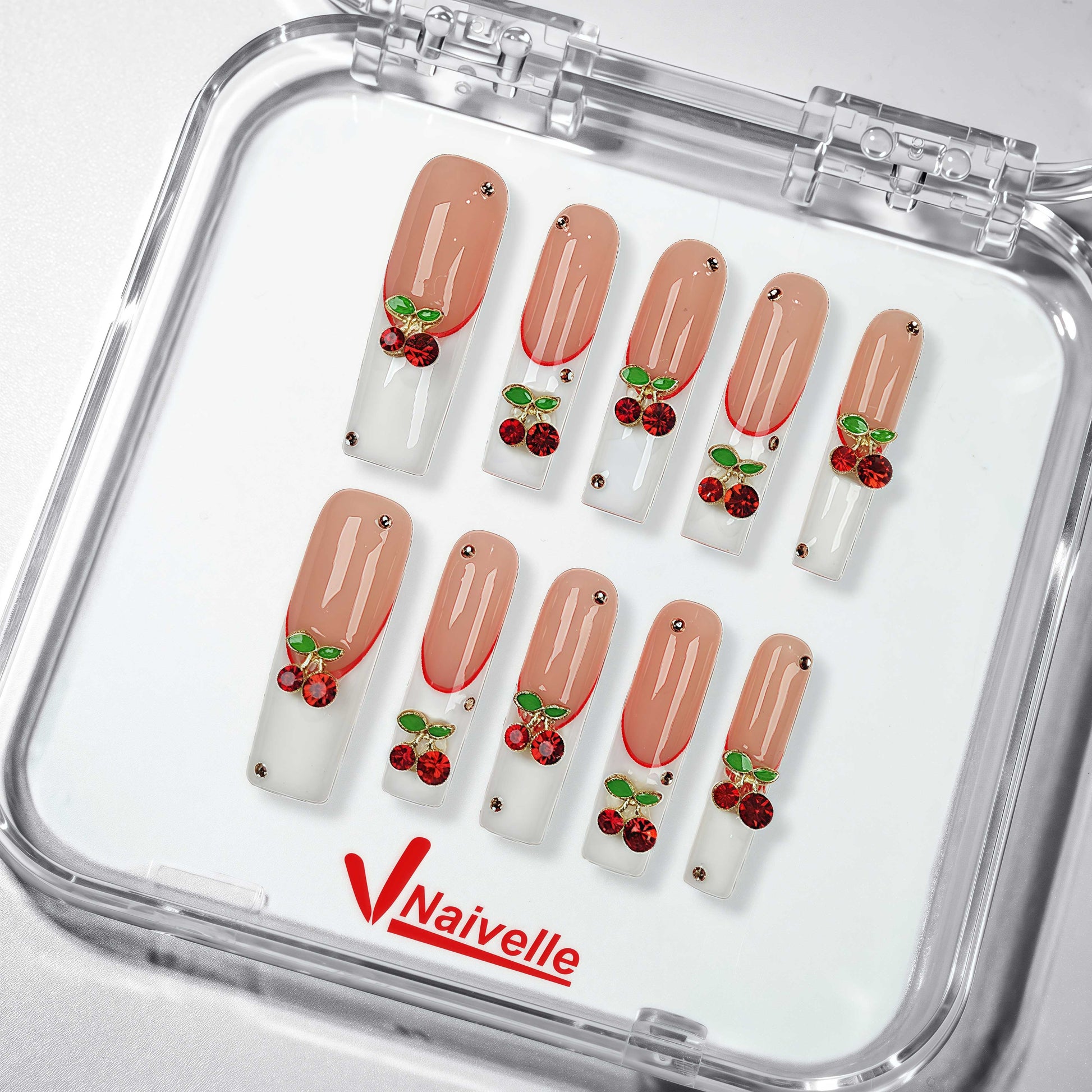 NaivellePressOnNailsLongPink-Party-C11