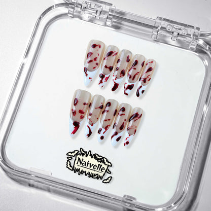 NaivellePressOnNailsLongWhite-Halloween-S96