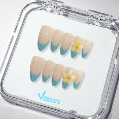 Naivelle Press On Nails Middle Blue-Party-S149
