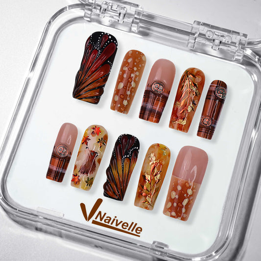 NaivellePressOnNailsMiddleBrown-Autumn-S9