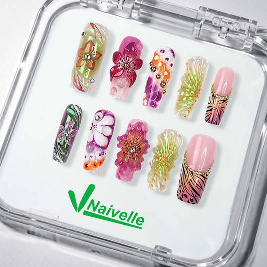 NaivellePressOnNailsMiddleColor-Party-S36
