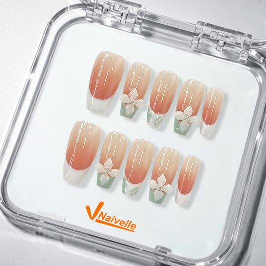Naivelle Press On Nails Middle Green-Spring-S140