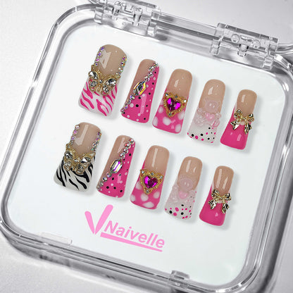 NaivellePressOnNailsMiddlePink-Party-C10