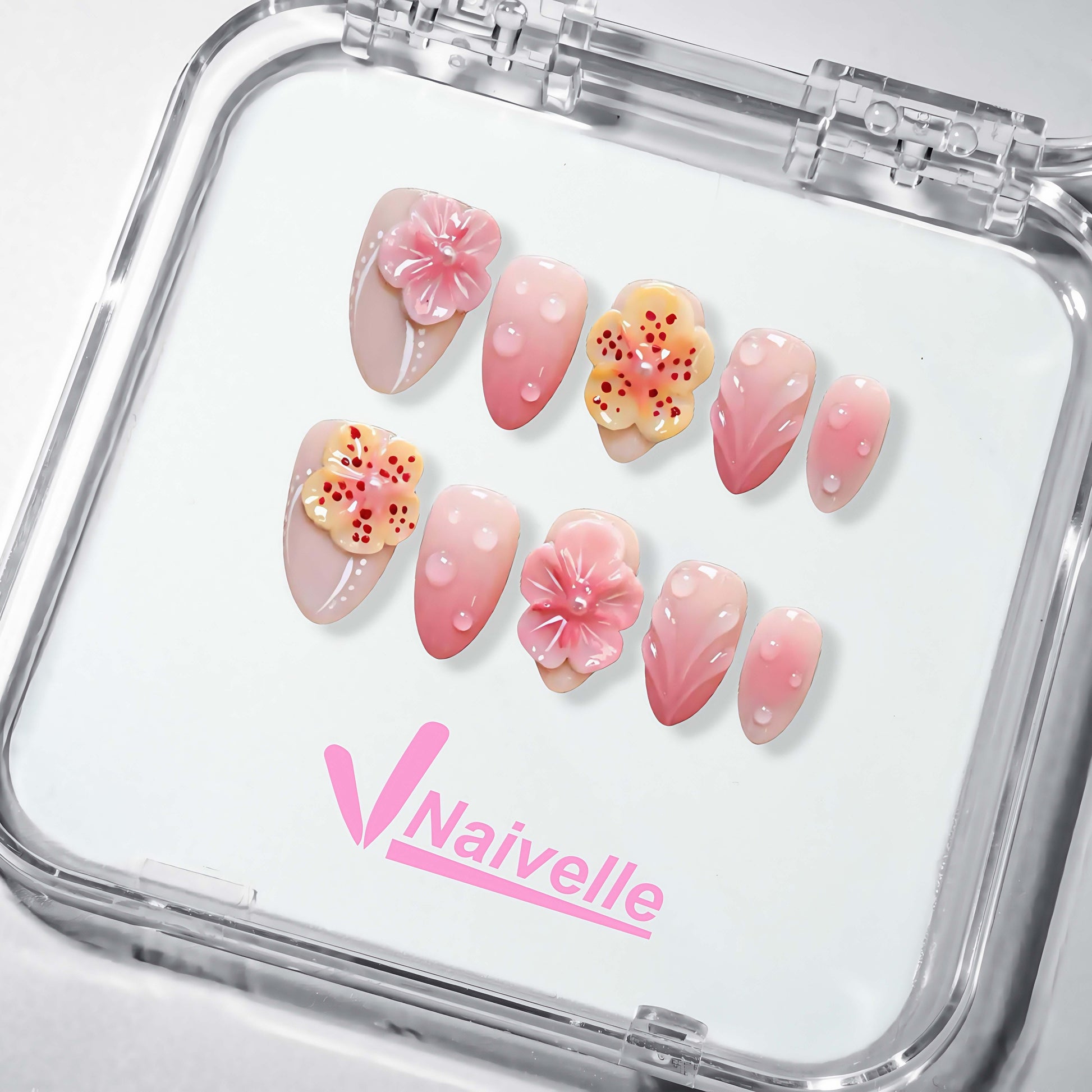 NaivellePressOnNailsMiddlePink-Party-S55