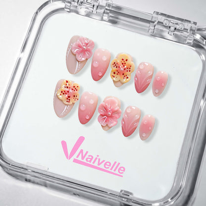 NaivellePressOnNailsMiddlePink-Party-S55