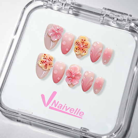 NaivellePressOnNailsMiddlePink-Party-S55