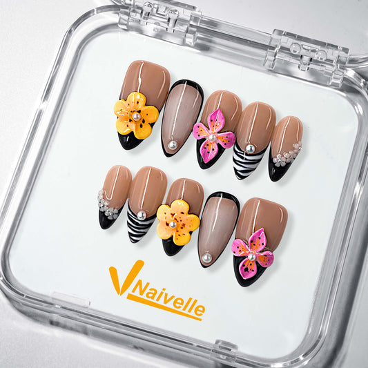 NaivellePressOnNailsMiddlePink-Party-S67