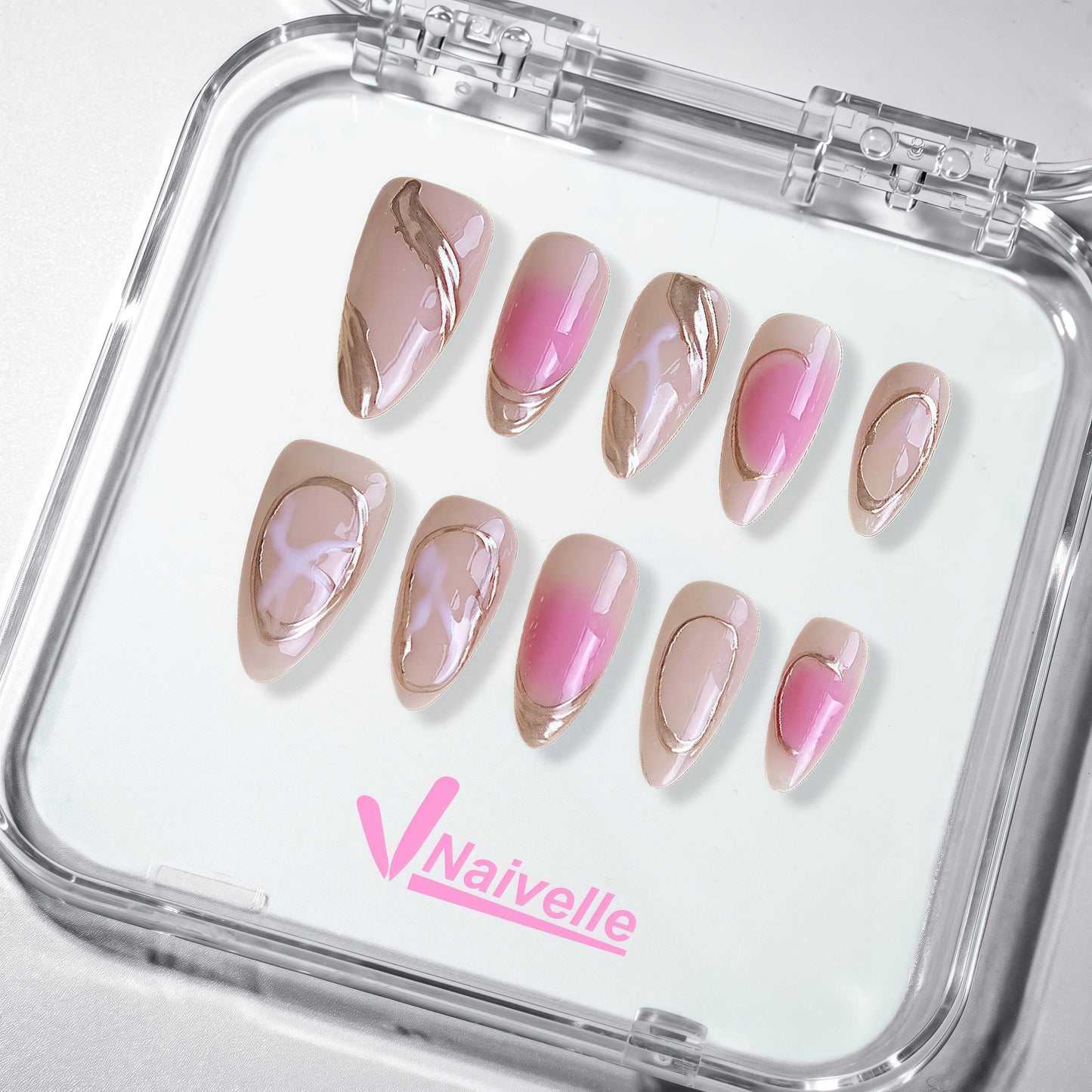 NaivellePressOnNailsMiddlePink-Wedding-C17